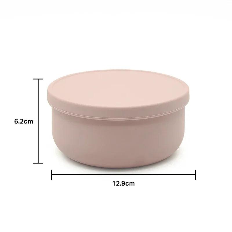 100% Food Grade Non-Toxic BPA Free Toddler First Stage Feeding Silicone Baby Bowl with Lids - petguardiansupplies