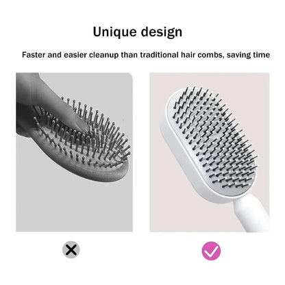 Self Cleaning Hair Brush, 3D Air Cushion Hair Brushes for Women, Airbag Massage Combs for Women, Hair Brush for Thick Hair - petguardiansupplies