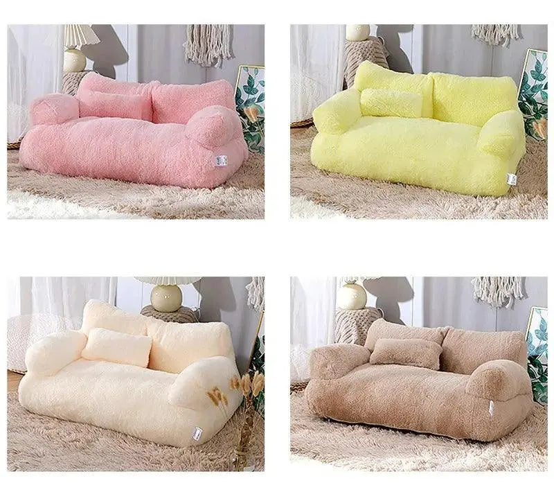 Luxury Cat Bed Sofa Winter Warm Cat Nest Pet Bed for Small Medium Dogs Cats Comfortable Plush Puppy Bed Pet Supplies - petguardiansupplies