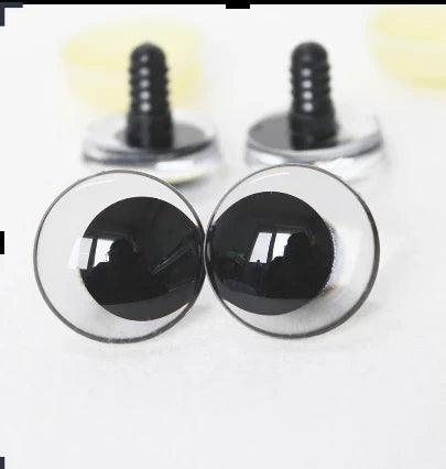 20pcs NEW 12mm 14 16 18 20 25 30mm 35mm 3D Comical round Clear white black red pupiltoy eyes strange eyes with hard washer - petguardiansupplies