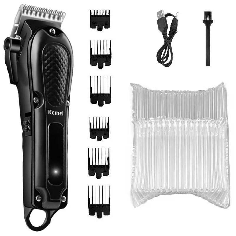 Kemei Professional hair clipper cordless hair trimmer beard for men electric hair cutting kit rechargeable haircut machine - petguardiansupplies