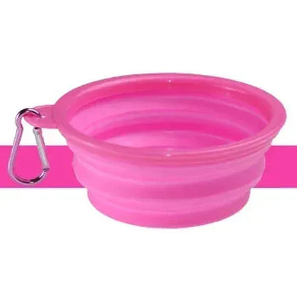 1000/350ml Solid Color Foldable Dog Bowl Food Container Collapsible Dog Bowl Water Dish Feeder Portable Water Bowl for Pet Cats - petguardiansupplies