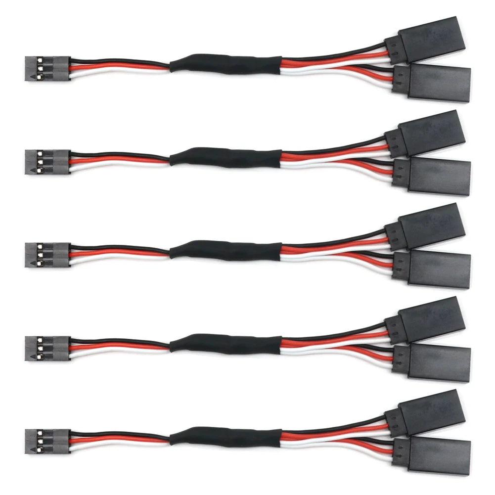 5pcs/lot 150mm 300mm 500mm RC Servo Y Extension Cord Cable Lead Wire for JR Futaba Rc Battery Drone Car Boat Helicopter Airplane - petguardiansupplies