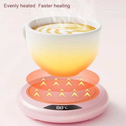 Coffee Mug Warmer Thermostatic Electric Cups Heater 3 Temperature Settings Auto Shut Off Smart Heating Coaster for Home Office - petguardiansupplies