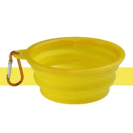 1000/350ml Solid Color Foldable Dog Bowl Food Container Collapsible Dog Bowl Water Dish Feeder Portable Water Bowl for Pet Cats - petguardiansupplies