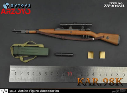 ZYTOYS ZY2015-ZY2019 1/6 Sniper Rifle 98K Type 99 M1 Garand NO4MKI M1891 Gun Model Scene Props Fit 12'' Soldier Action Figure - petguardiansupplies