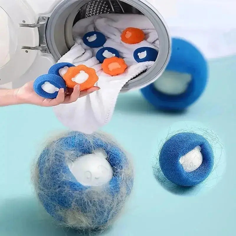 Washing Machine Sponge Washing Ball, Pet Hair Cleaning Anti-entanglement Washing Ball, Reusable - petguardiansupplies