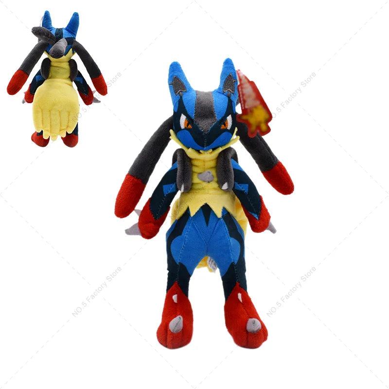 16-31cm Pokemon Standing Lucario Shiny Plush Doll Cute Mega Riolu Animal Stuffed Quality Peluche Toy Children Halloween Gifts - petguardiansupplies