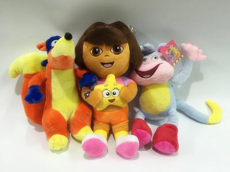 New Do-ra Plush Toys Love Adventure Monkey Boots Swiper Cute Soft Stuffed Anime Dolls For Kid Birthday Christmas Gift - petguardiansupplies