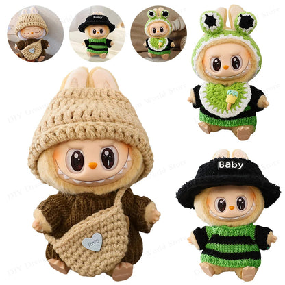 Labbubu Mini Plush Doll Clothes Outfit Accessories For Labubu Cute Decoration - petguardiansupplies