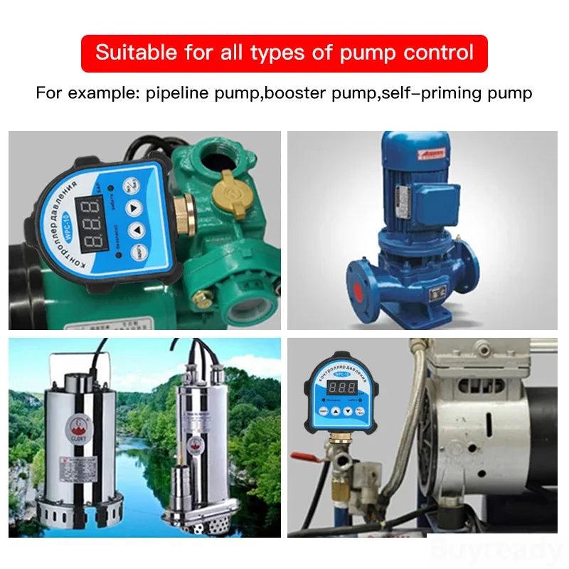 1pc 220V Automatic Eletronic Digital Display Pressure Controller Switch WPC-10 Oil Water Booster Pump Air Compressor Vacuum - petguardiansupplies