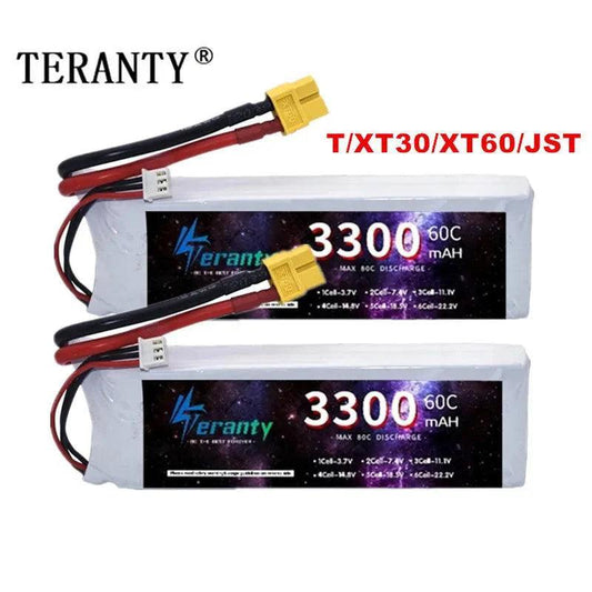 Upgrade 3300mAh 7.4V 2S LiPo Battery For RC Car Quadcopter Boat Drones Spare Parts 60C Battery With JST XT30 XT60 Plug - petguardiansupplies