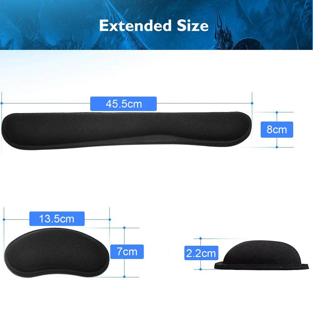 New Wrist Rest Mouse Pad Memory Foam Superfine Fibre Wrist Rest Pad Ergonomic Mousepad for Typist Office Gaming PC Laptop - petguardiansupplies