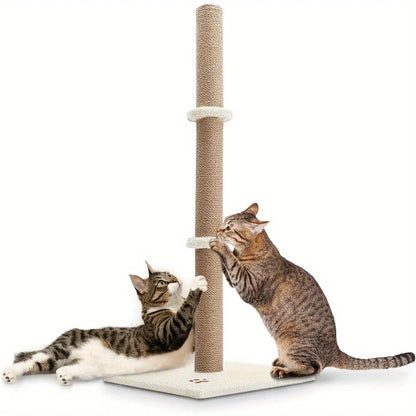 Cat Scratching Post 89cm Vertical Cat Tree Cat Pet Climbing Resting Activity Tower Stable and Sturdy with Soft Plush Carpet Cove - petguardiansupplies