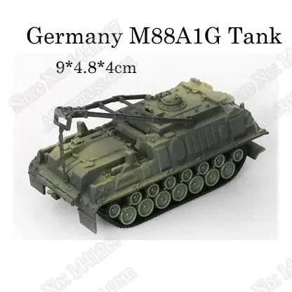 1pcs 1:72 4D Plastic Assemble Tank Kits World War II Model Puzzle Assembling Military Sand Table Toys For Children - petguardiansupplies