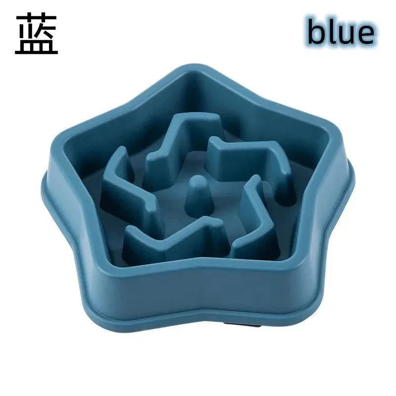 Pet Cat Dog Slow Food Bowl Fat Help Healthy Round Anti-choking Thickened And Non-slip Multiple Colors Shapes - petguardiansupplies