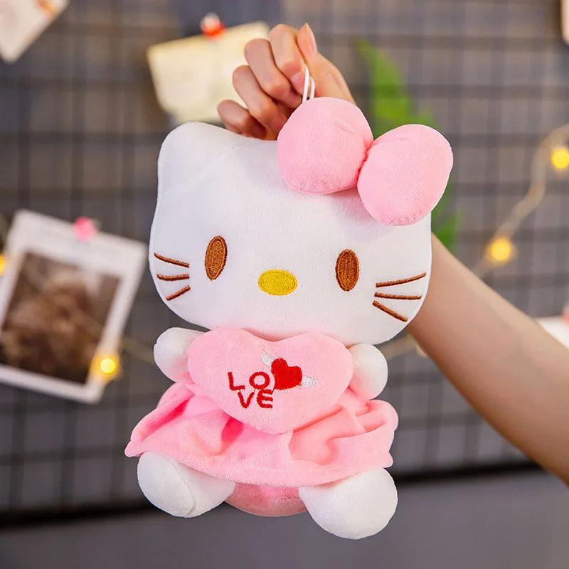 Cute Hello Kitty Pink Plush Stuffed Toys Anime Cartoon Plushie Doll Soft Stuffed Pillow Toys For Children Birthday Xmas Gifts - petguardiansupplies