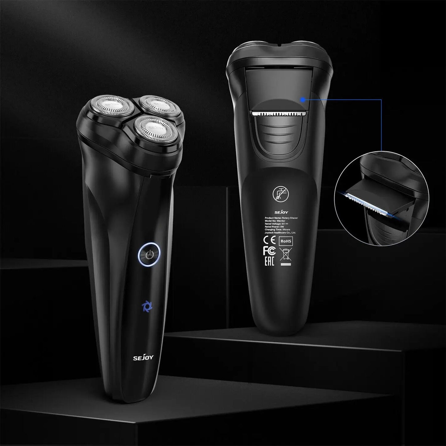 Men's Electric Shaver Beard Trimmer USB Rechargable Hair Cutting Machine - petguardiansupplies