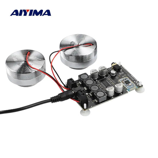 AIYIMA Vibration Full Range Speaker+  Amplifier+ Plug 2 Inch Audio Mini Portable 4/8 Ohm 20/25W Resonance Speakers Diy Bluetooth - petguardiansupplies