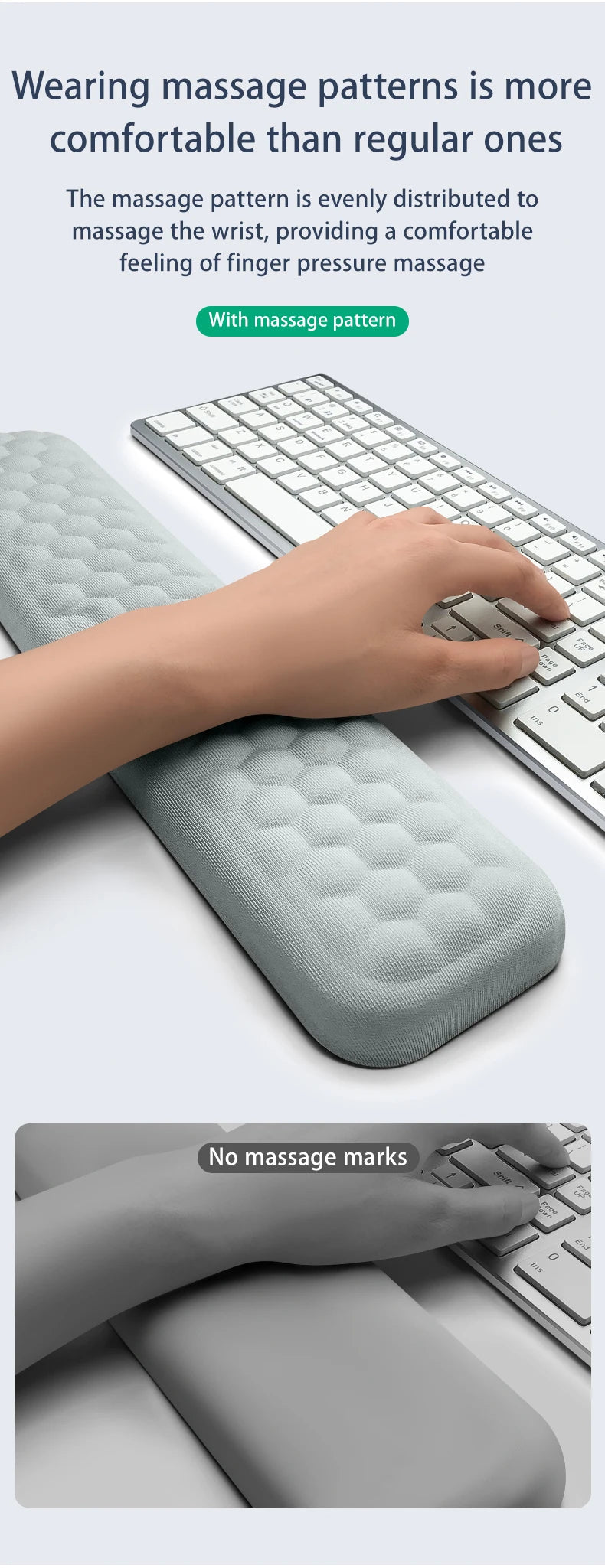 Keyboard mouse wrist rest ergonomic office typing protect relax wrist memory foam mouse pad computer notebook mouse pad - petguardiansupplies