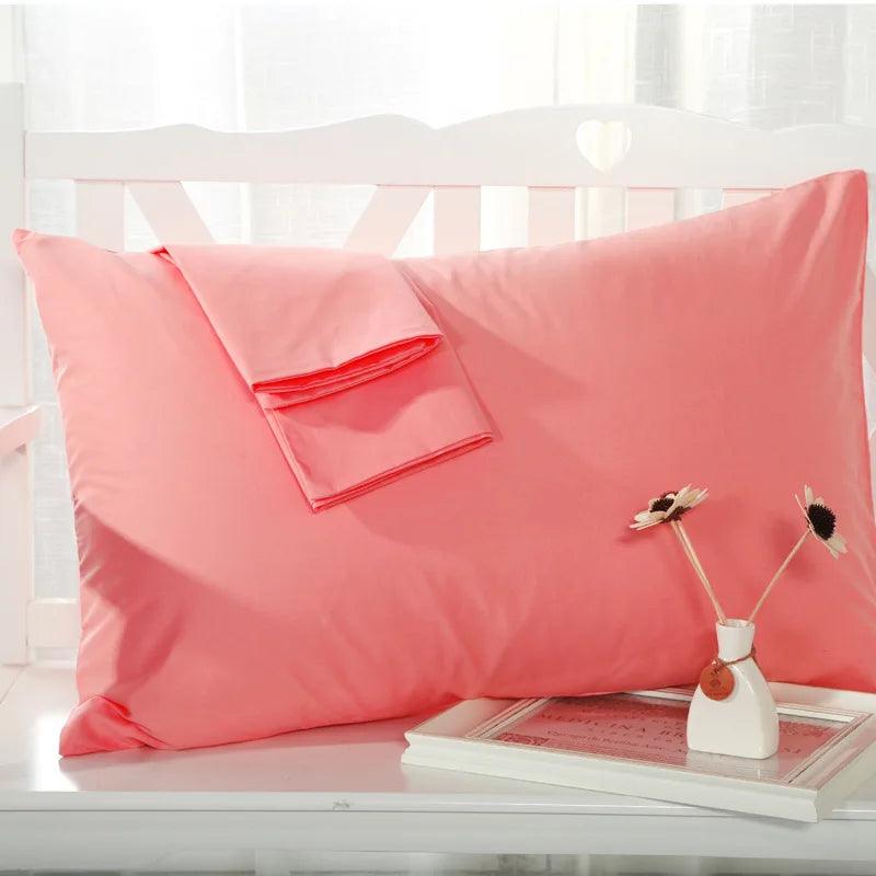 1pc 100% Cotton Pillowcase Soft Pure Egyptian Cotton 400 Thread Count Solid Color Pillow Cover Multi-color Travesseiro 48*74cm - petguardiansupplies