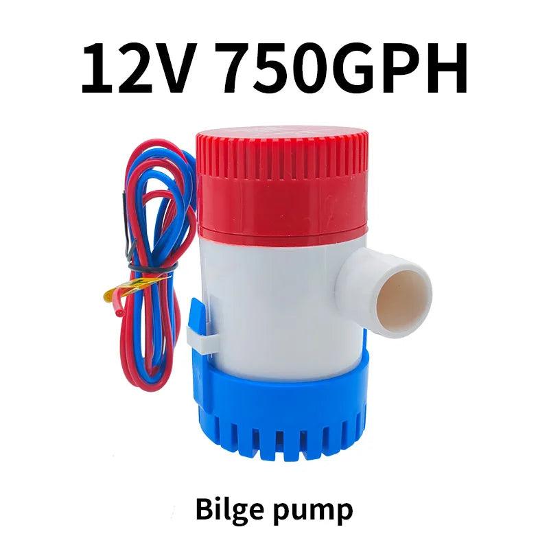 1Pcs bilge pump 12v 24V 1100gph 750gph water pump used in boat seaplane motor homes houseboat - petguardiansupplies