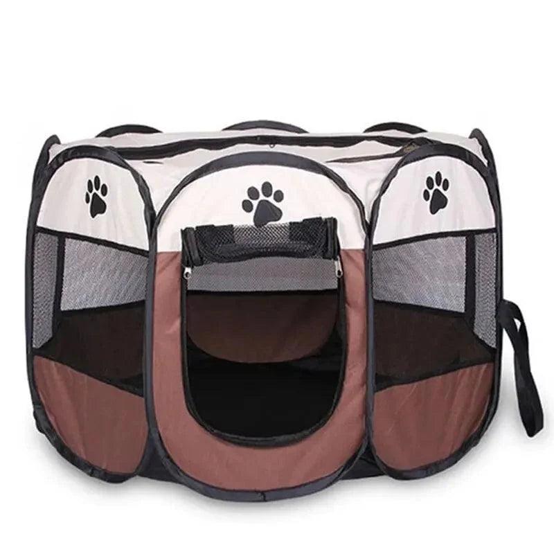 Portable Foldable Pet Tent Kennel Octagonal Fence Puppy Shelter Easy To Use Outdoor Easy Operation Large Dog Cages Cat Fences - petguardiansupplies