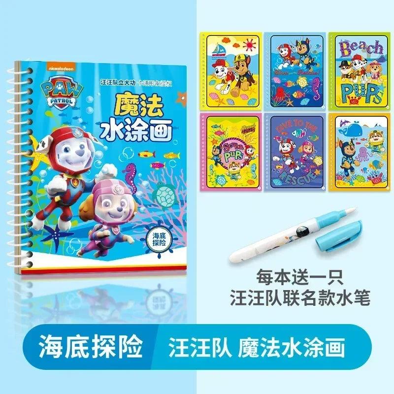 Original Paw Patrol Toys Graffiti Water Painting Drawing Magic Book Marshall Skye Chase Kids Toy Boys Girls Christmas Gift - petguardiansupplies