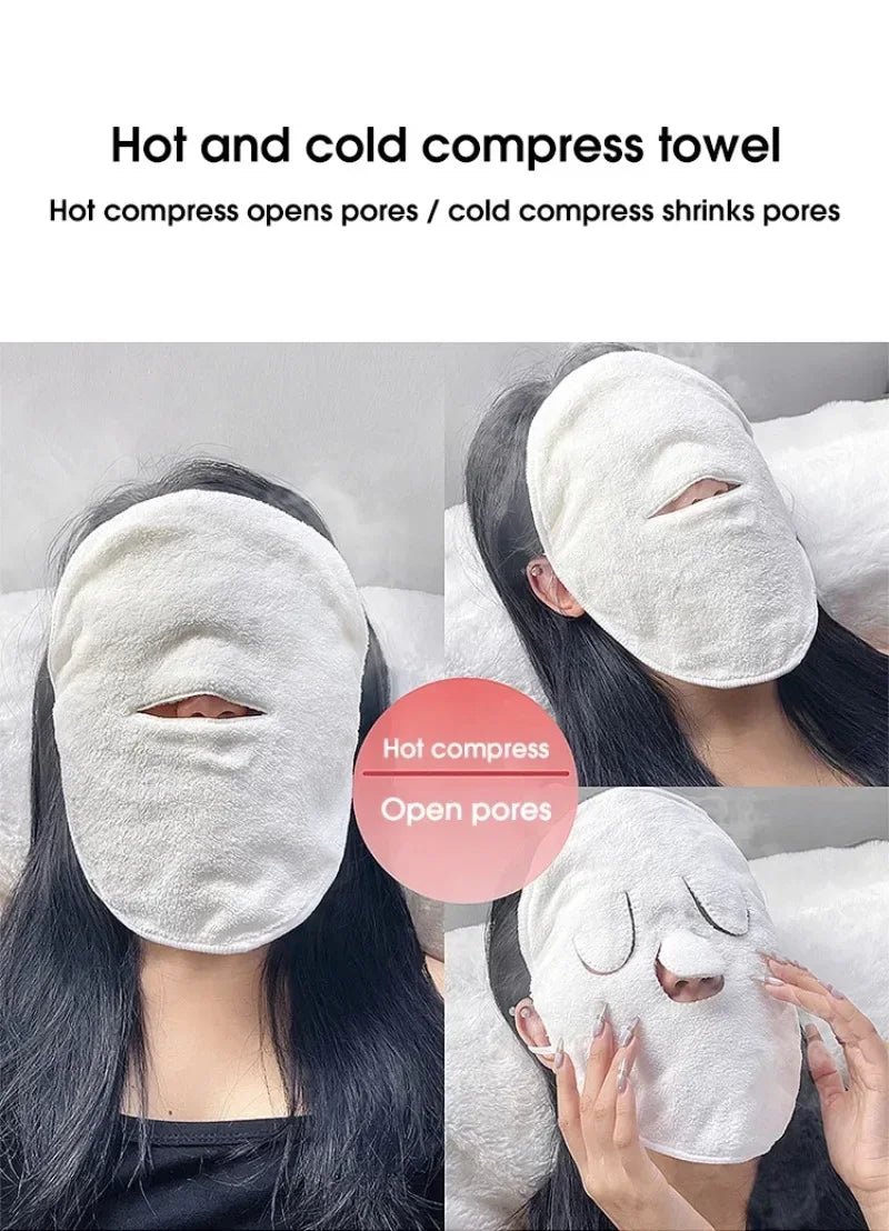 Soft Wet Cotton Face Towel Mask for Deep Cleaning and Beauty Care Non-Electric Ideal for Eye Opening and Pore Cleansing - petguardiansupplies