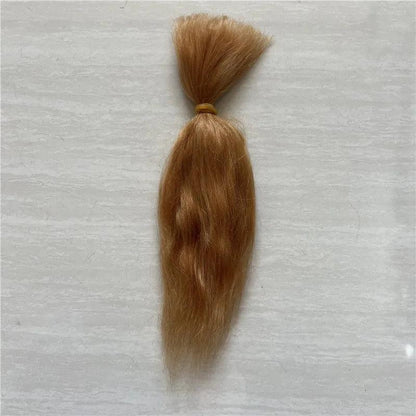 100% Pure Mohair Reborn Baby Doll Hair With Dark Brown/Gold Color Fit For DIY Reborn Baby Doll Wig Easy To Wash And Root - petguardiansupplies