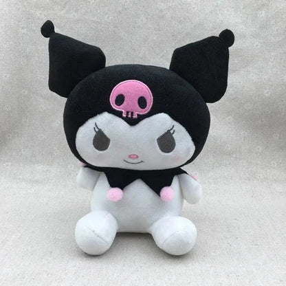 Hot 25cm Kawaii Sanrio Kuromi My Melody Cinnamoroll Plush Toys Doll Pillow Anime Cartoon Kids Gifts Room Decoration Dolls - petguardiansupplies