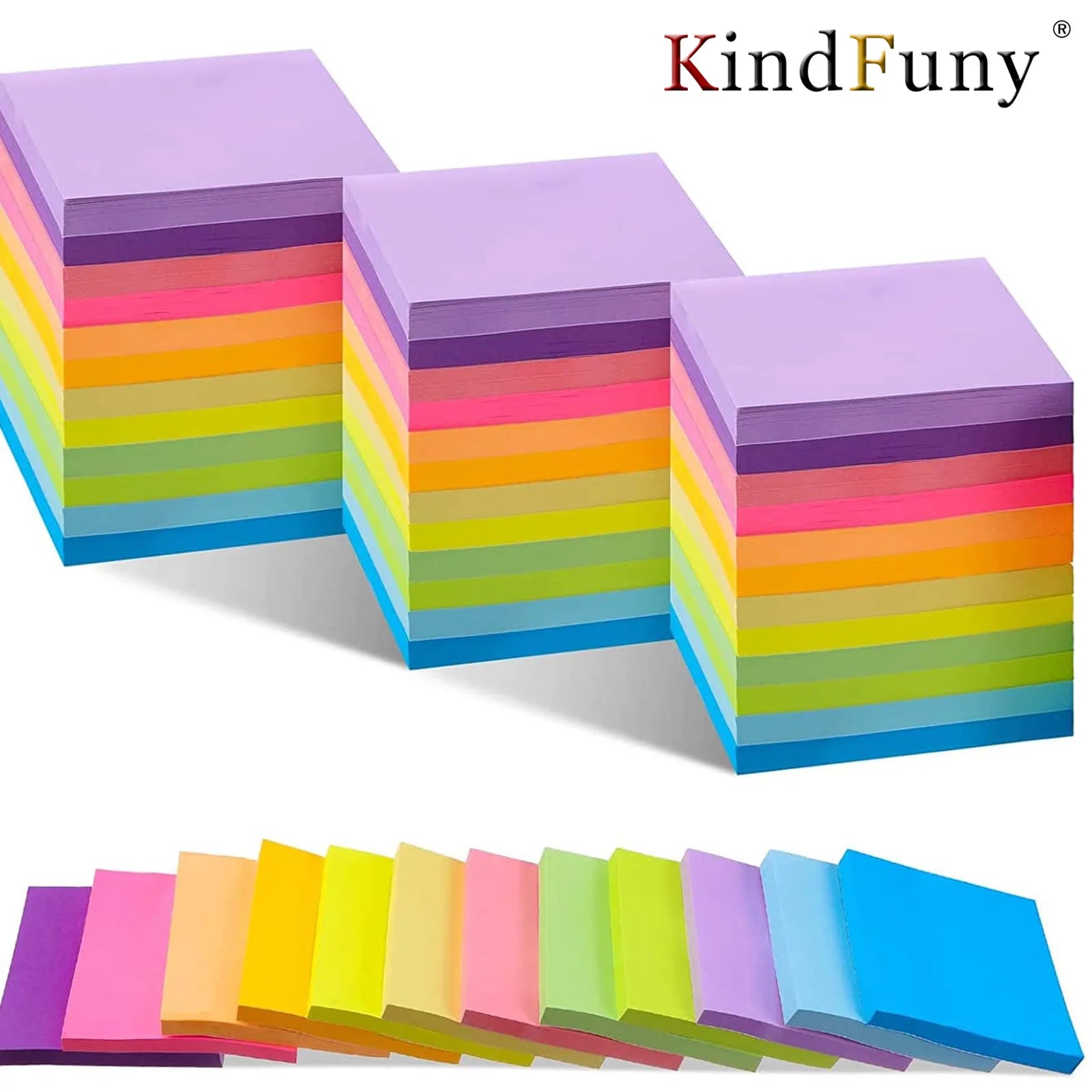 6 Pcs Fluorescent color 3*3inch Sticky Note Note Pads Stickers Planner Sticker Notepad Memo pad School Office Supplies - petguardiansupplies