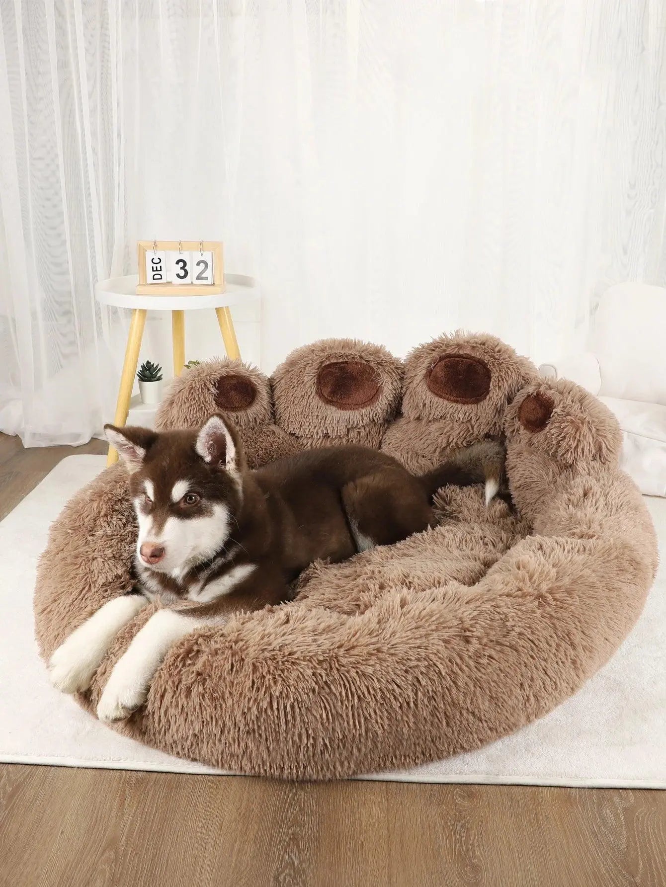 Fluffy Dog Bed Large Pet Products Dogs Beds Small Sofa Baskets Pets Kennel Mat Puppy Cats Supplies Basket Blanket Accessories - petguardiansupplies