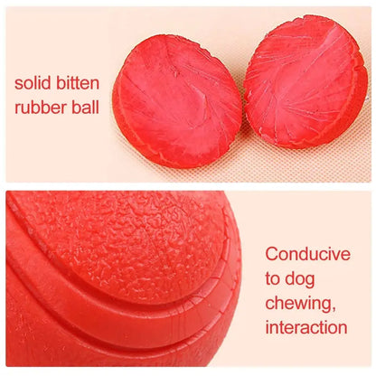 HOOPET Dog Toy Rubber Ball Bite-resistant Ball Toy for Dogs Puppy Teddy Pitbull Red Color Solid Ball S-XL Pet Supplies - petguardiansupplies