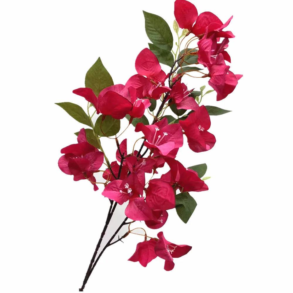 New Arrival 6pcs Silk Bougainvillea Glabra Artificial 3 Forks Bougainvillea Spectabilis Flower Branches - petguardiansupplies