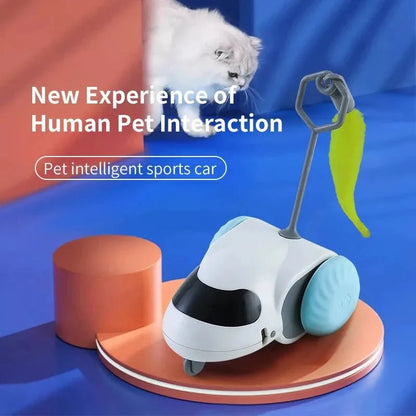 Remote Smart Cat Toys Remote Control Interactive Cat Car Toy USB Charging Automatic Self-moving Teasing Cat Stick Pet Supplies - petguardiansupplies