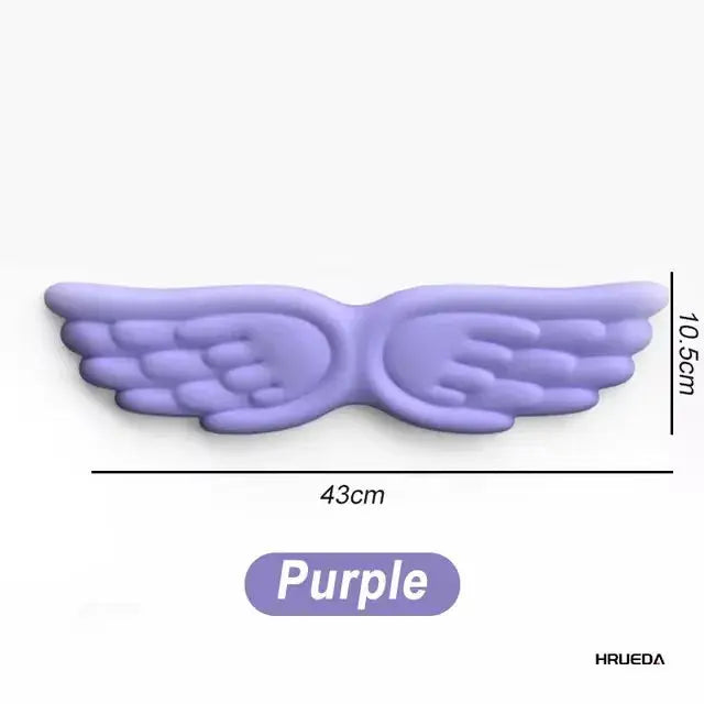 Keyboard Mouse Wrist Rest Angel Wing Memory Foam Mouse Pad Set Wrist Support Ergonomic Non-Slip for Computer Laptop Easy Typing - petguardiansupplies