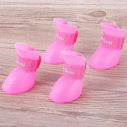 Hot Sale Summer Pet Dog Shoes Waterproof Pet Rain Shoes for Dog Puppy Rubber Boots Durable Shoes - petguardiansupplies