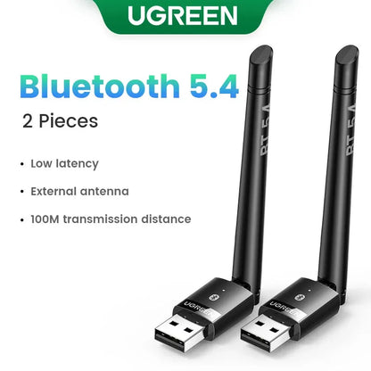 UGREEN USB Bluetooth 5.3 5.4 Dongle Adapter for PC Speaker Wireless Mouse Keyboard Music Audio Receiver Transmitter Bluetooth - petguardiansupplies