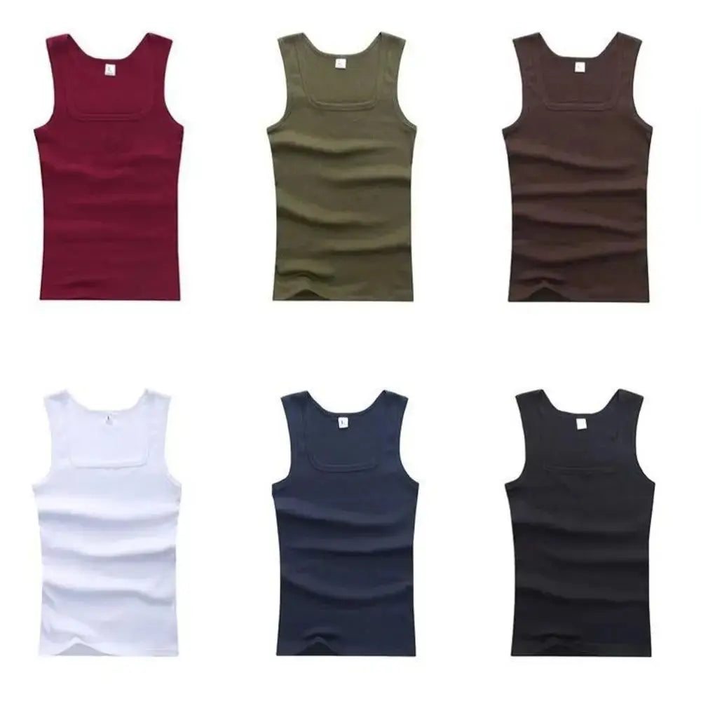 Hot Sale Summer Male clothes Women Basic Elastic tank top Pure Cotton Sleeveless Men's t-shirt Bodybuilding Fitness T-shirt - petguardiansupplies