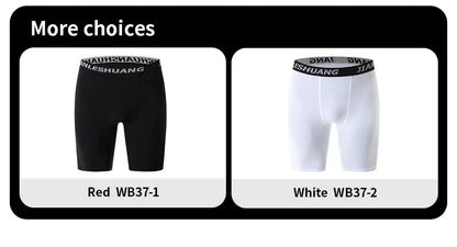 1/5 Pcs Men's Plus Size Black And White Long Sports Underwear Running Fitness Basketball Football Elastic Waist Shorts Teenagers - petguardiansupplies