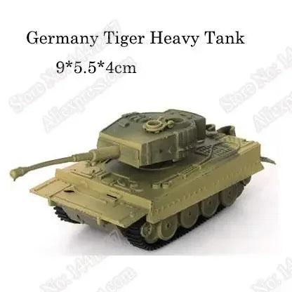 1pcs 1:72 4D Plastic Assemble Tank Kits World War II Model Puzzle Assembling Military Sand Table Toys For Children - petguardiansupplies