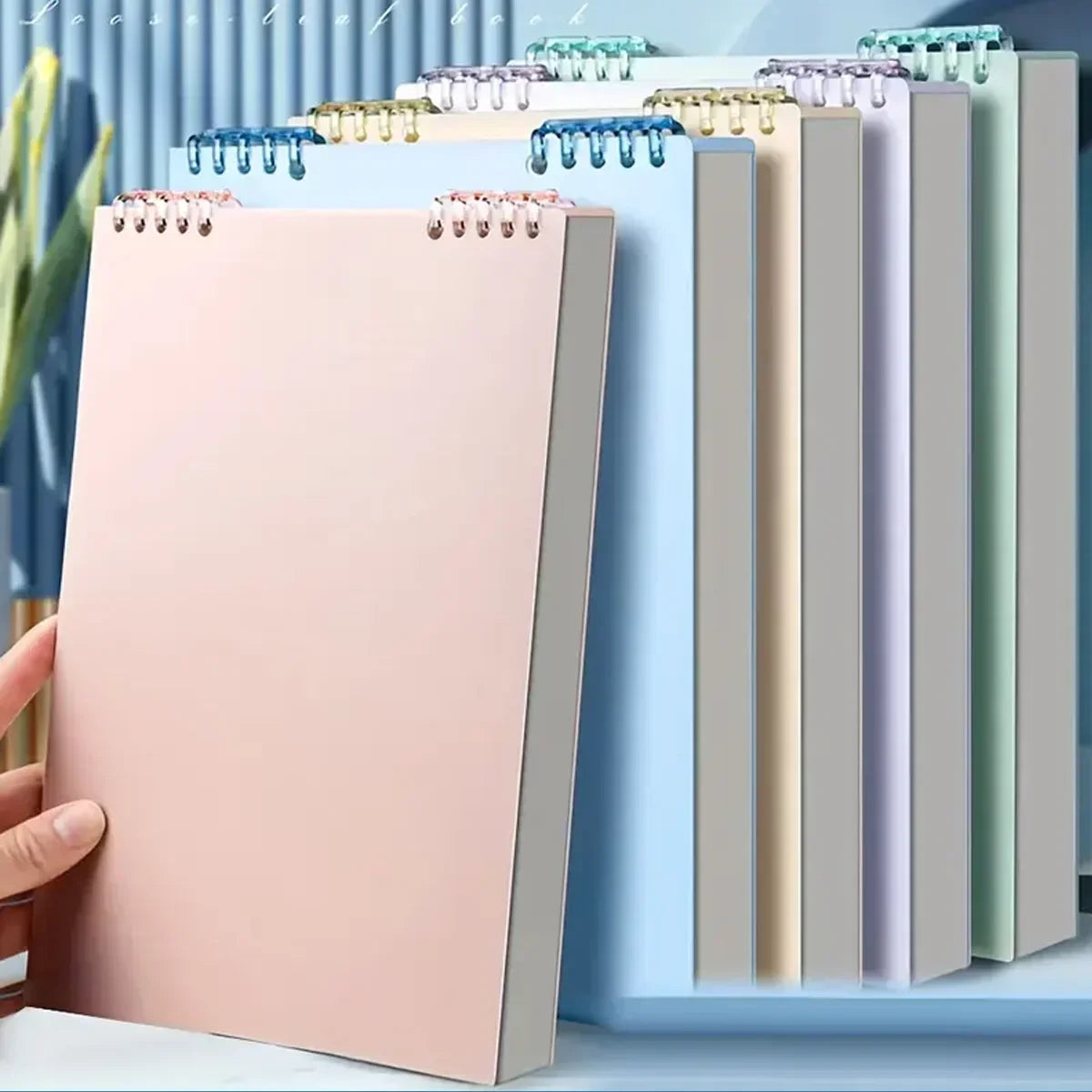 A5 60 Sheets Thick Notebook Spiral Binding Loose-leaf Notebooks with Lines Pages for Students School Office Stationery Supplies - petguardiansupplies