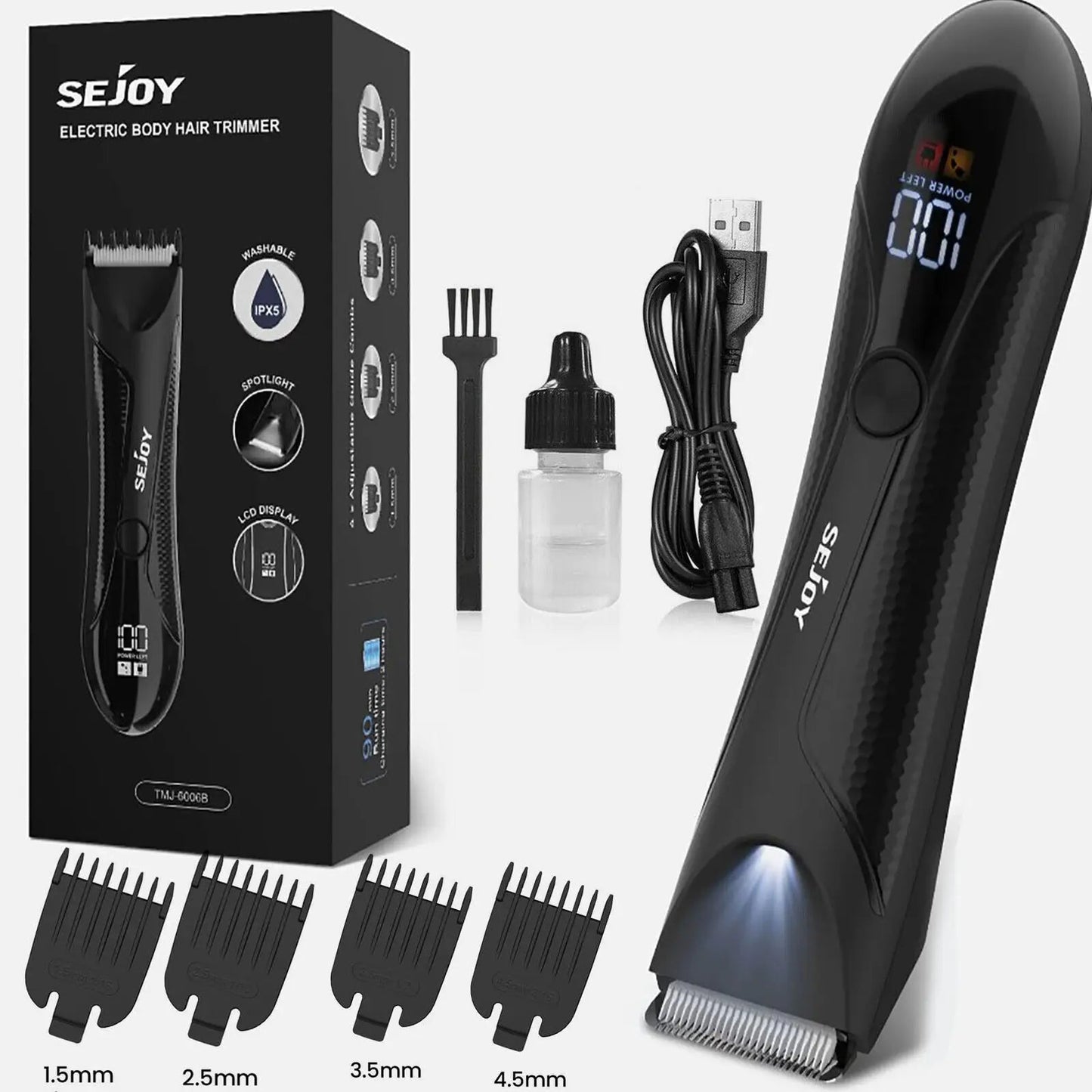 Rechargeable Electric Hair Clipper - Men's Facial Beard Body Grooming Kit - petguardiansupplies