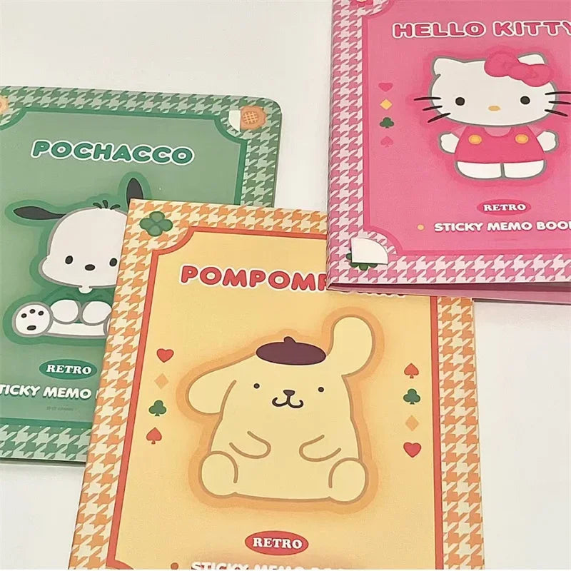 Kawaii Cartoon Hello Kitty Paste Sticky Note Mymelody Cinnamoroll Cute Kuromi Notebook Student School Office Stationery - petguardiansupplies