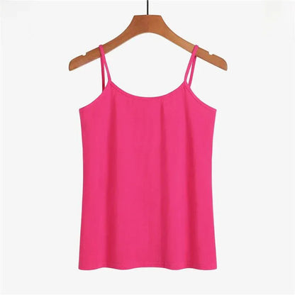 Pure Cotton White Tank Top Women's Summer Inner Wear Trendy Sexy Sleeveless Top Summer Season One-piece Code Send - petguardiansupplies