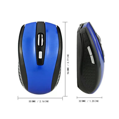 Wireless Mouse 2.4G Portable Mobile Optical Office Mouse Adjustable DPI Levels for Notebook PC Laptop MacBook - petguardiansupplies