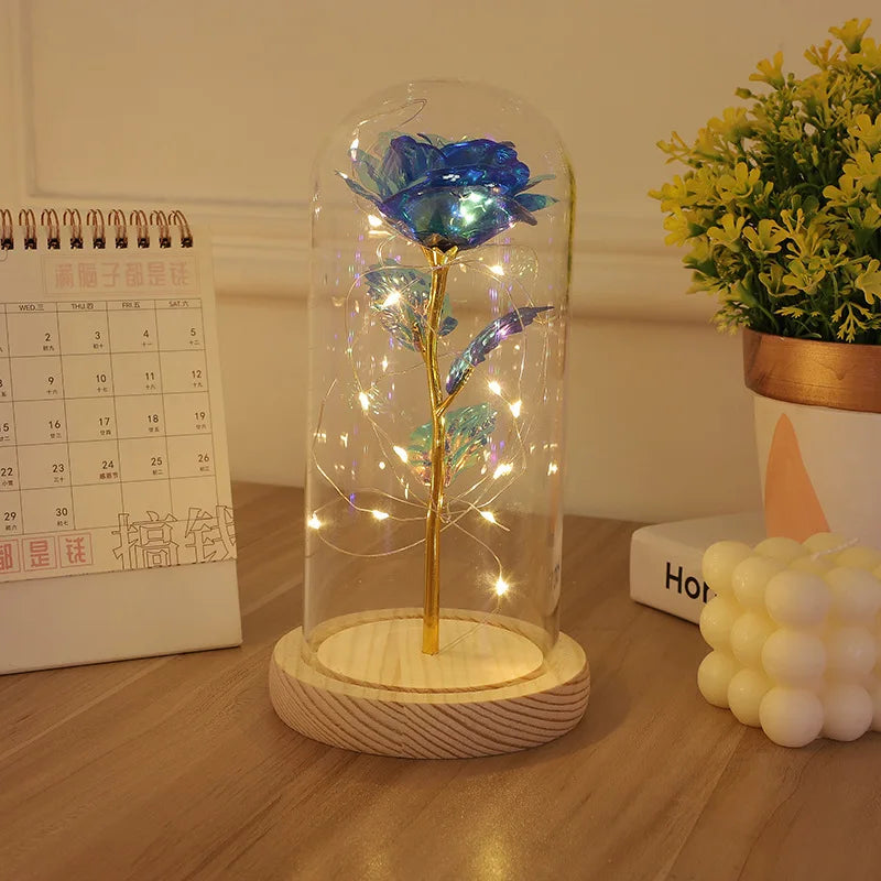 LED Light Rose In Glass - Perfect Gifts - petguardiansupplies