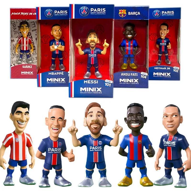 Minix Football Star Figures International Giant Club Football Star Series Messi Neymar Fati Suarez Mbappe Collectible Figurines - petguardiansupplies