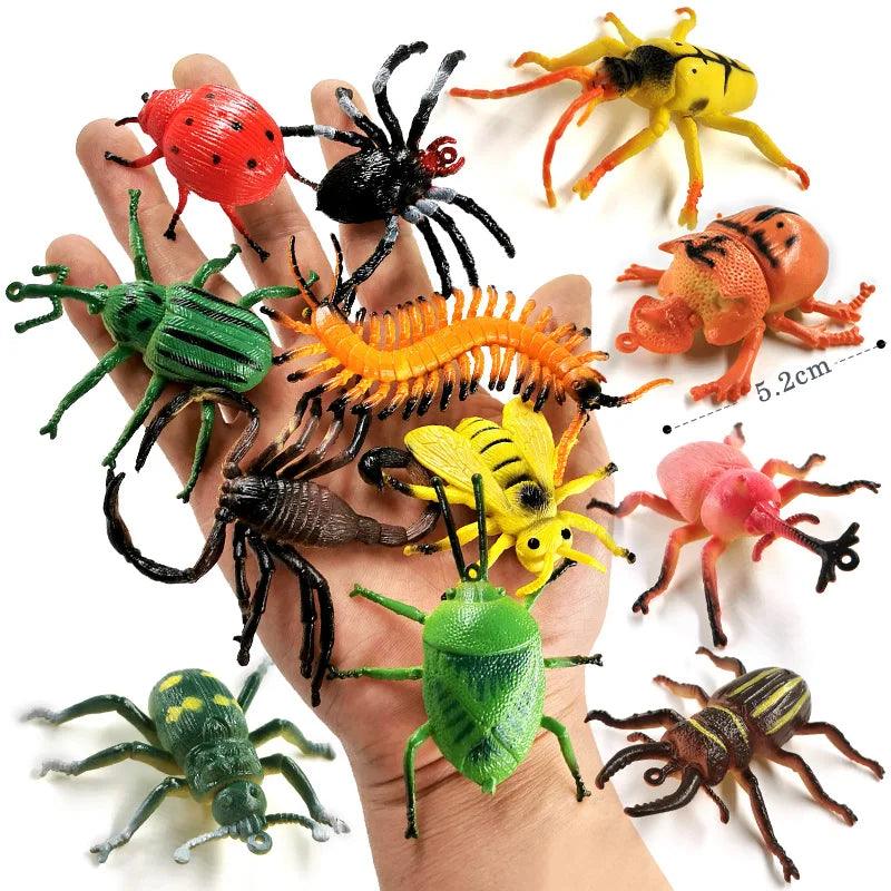 12Pcs Insect Spider Butterfly Fish Dinosaur Dog Cat Horse Figurine Farm Animal Model Action Figure Hot Toy Set For Children Gift - petguardiansupplies